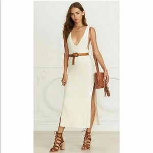 Free People Cream Sweater Tunic Tank